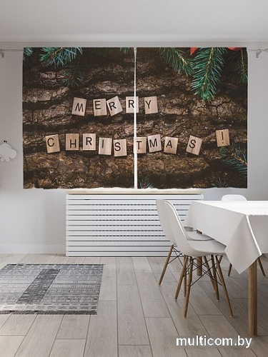 Комплект штор JoyArty Рождественские кубики Oxford DeLux 1.45x1.8 м pox_380828 (2 шт)