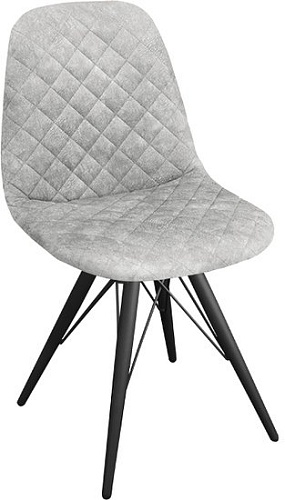 Стул Трия Ричи К3 (черный муар/микровелюр Wellmart Silver)