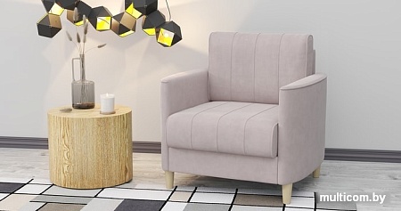 Интерьерное кресло Нижегородмебель Лора ТК 330 (ультра роуз пудровый/бежевый)