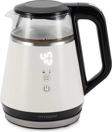 Электрический чайник Hyundai HYK-G3013 (белый/черный)