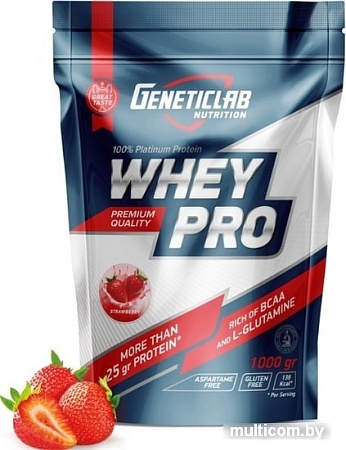 Geneticlab Whey Pro (1000 г, клубника)