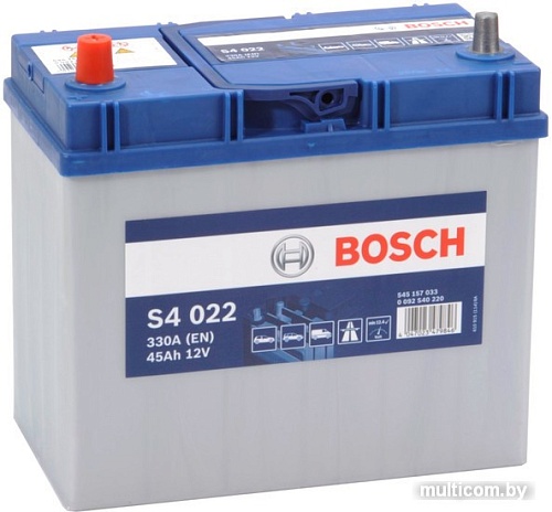 Автомобильный аккумулятор Bosch S4 022 (545157033) 45 А/ч JIS