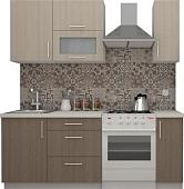Кухня ВерсоМебель ВерсоЛайн 6-1.4 (крослайн латте/крослайн карамель)