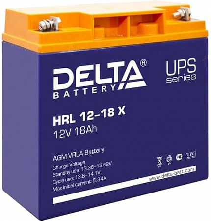 Аккумулятор для ИБП Delta HRL 12-18 X (12В/18 А&middot;ч)
