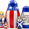 Развивающая игра Брестская Матрешка Ко Дню независимости США (набор 5 шт)