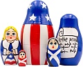 Развивающая игра Брестская Матрешка Ко Дню независимости США (набор 5 шт)