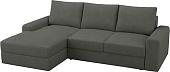 Угловой диван Mio Tesoro Elke Левый (Optima Velutto 32/темно-серый)