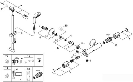 Душевой гарнитур Grohe Precision Flow 34800000