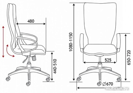 Кресло Norden IQ CX0898H-0-56 (белый/голубой)