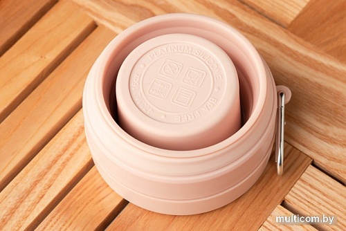 Многоразовый стакан Collapsible 473 мл (пудровый)