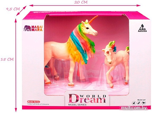 Набор фигурок Masai Mara Мир фэнтези. Семья белых единорогов MM206-404