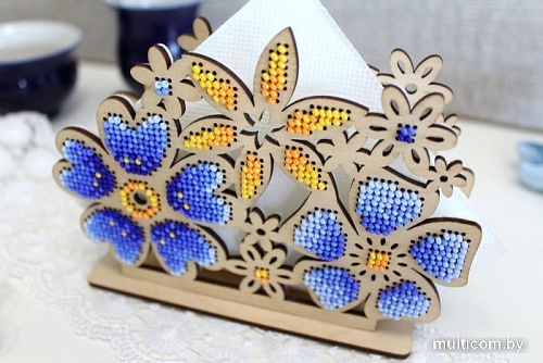 Набор для вышивания Щепка Салфетница. Цветочная поляна