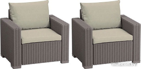 Набор садовой мебели Keter California Chair 231560 (2 шт, капучино)