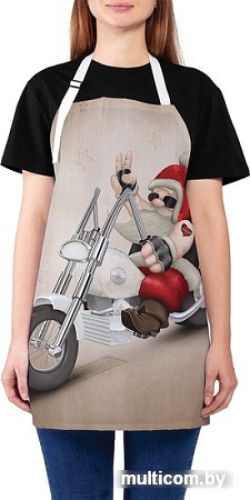 Фартук JoyArty Санта мотоциклист ap_20030