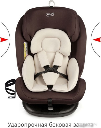 Детское автокресло Siger Престиж Isofix Lux KRES3946 (шоколад)