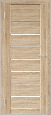 Межкомнатная дверь Юни Бона 01 60x200 (дуб сонома/стекло белое)