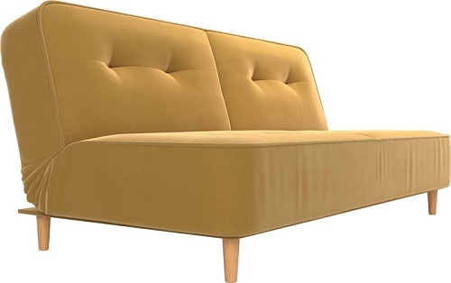 Диван Mebelico Портленд 108744 (БНП, микровельвет, желтый)