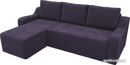 Угловой диван Mebelico Элида угловой 108674 (левый, велюр, фиолетовый)