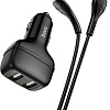 Автомобильное зарядное Hoco Z36 Lightning (черный)