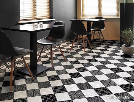 Линолеум Juteks Strongru Plus Chess 4 990D (1.5x3.5м)