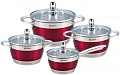 Набор кастрюль Rainstahl RS-1818-08 (красный)