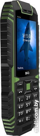 Мобильный телефон BQ-Mobile BQ-2447 Sharky (черный/зеленый)