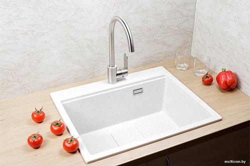 Кухонная мойка Marblan Comfort 60 (серый, с сифоном)