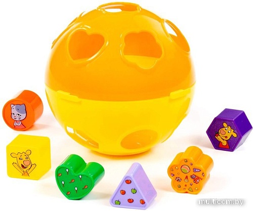 Сортер Полесье Оранжевая корова Шар 93103 (в сеточке)