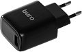 Сетевое зарядное Buro BUWG1 (черный)