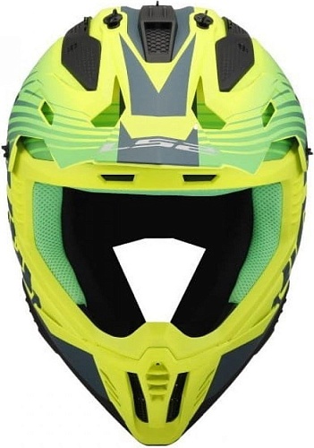 Мотошлем LS2 MX708 Fast II Duck (L, Green H-V Yellow)