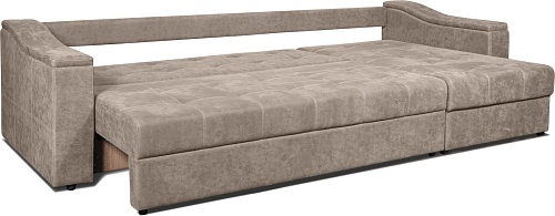 Угловой диван Анмикс Бергамо (бежевый велюр)