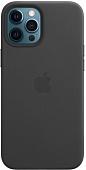 Чехол Apple MagSafe Leather Case для iPhone 12 Pro Max (черный)