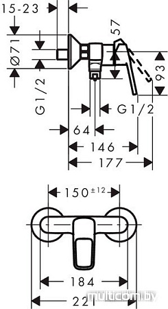 Смеситель Hansgrohe Logis Loop [71247000]