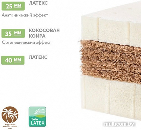 Матрас Плитекс Organic Twin 60x119