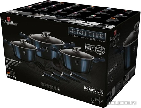 Набор кастрюль Berlinger Haus Carbon Metallic Line BH-6152