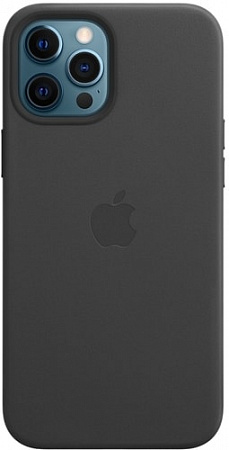 Чехол Apple MagSafe Leather Case для iPhone 12 Pro Max (черный)