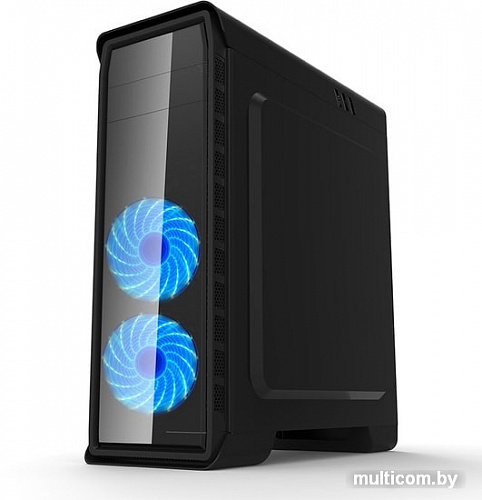 Корпус GameMax 9503X Elysium (черный, голубая подсветка)