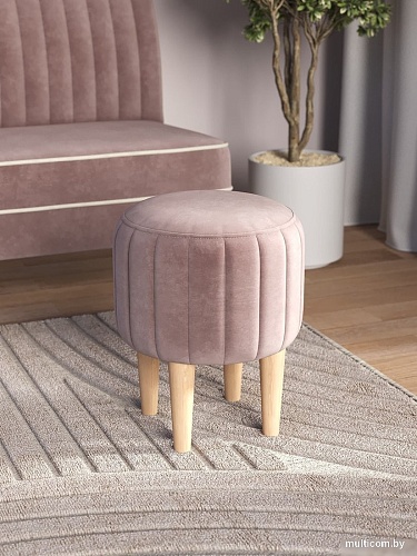 Пуфик Mio Tesoro Амма круглый (светло-коричневый №6)