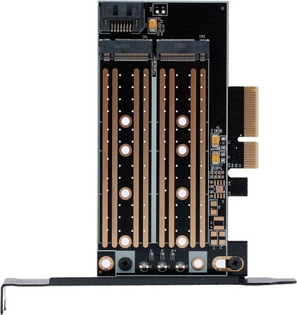 Адаптер для подключения M.2 накопителей Gembird MF-PCIE-NVME-SATA
