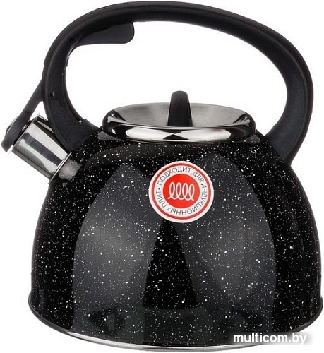 Чайник со свистком Agness Black Marble 907-045