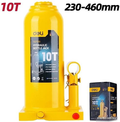 Бутылочный домкрат Deli DQ71010 10т