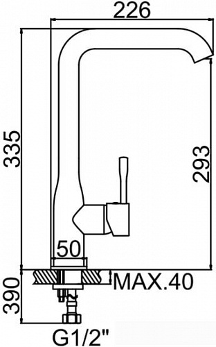 Смеситель Zerix LR4698B LL0004 (черный)