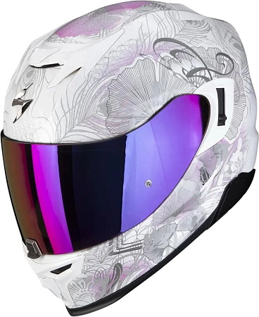 Scorpion Exo Exo-520 Evo Air Melrose (р. 2XS, белый перламутровый/розовый/зеленый)