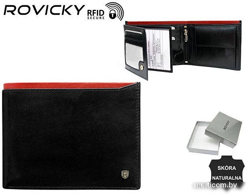 Кошелек Cedar Rovicky N992-RVT (черный/красный)