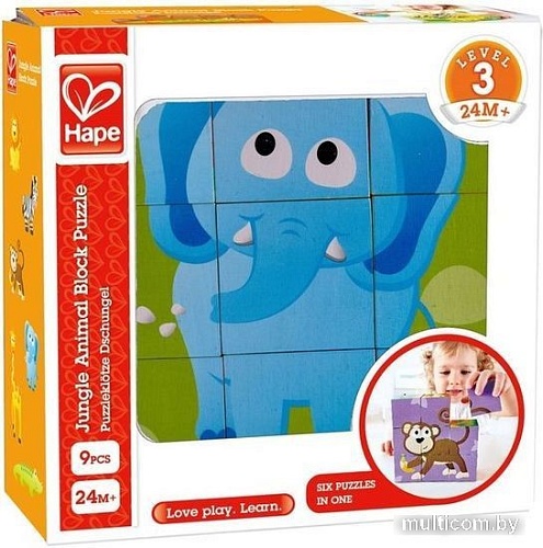 Развивающая игрушка Hape Кубики Джунгли E1619_HP