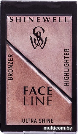 Скульптор Shinewell хайлайтер и бронзер для лица №3