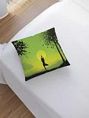 Чехол на подушку JoyArty Йога на рассвете sl_14806