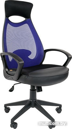 Кресло CHAIRMAN 840 (черный/синий)