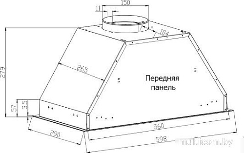Кухонная вытяжка Evelux Himmel 60 BG