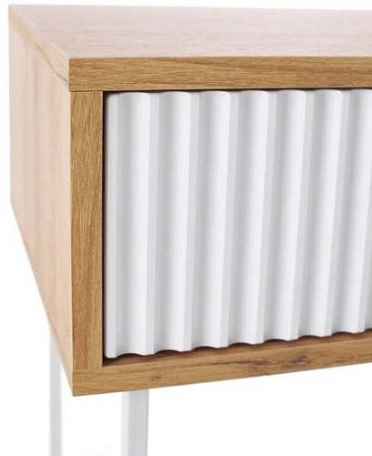 Журнальный столик RasGar Грация 6 (белый/дуб сантана/белый)